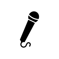 Microphone Icon. microphone sign. Karaoke mic. Podcast microphone symbol isolated on transparent background, microphone PNG