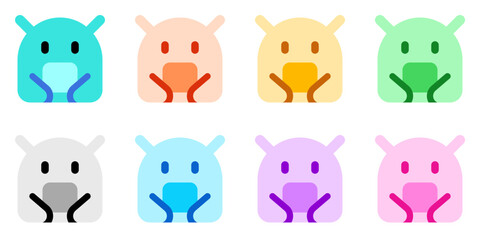 Obraz premium Editable vector robot icon. Part of a big icon set family. Perfect for web and app interfaces, presentations, infographics, etc