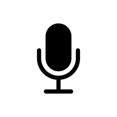 Microphone Icon. microphone sign. Karaoke mic. Podcast microphone symbol isolated on transparent background, microphone PNG