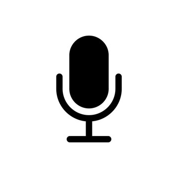 Microphone Icon. microphone sign. Karaoke mic. Podcast microphone symbol isolated on transparent background, microphone PNG