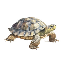 Fototapeta premium watercolor Turtle isolated white background
