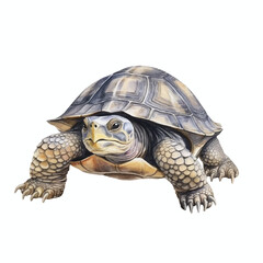 Obraz premium watercolor Turtle isolated white background
