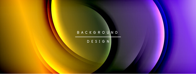 Bright rainbow style color gradient with curve round shape line background. Vector Illustration For Wallpaper, Banner, Illustration, landing page