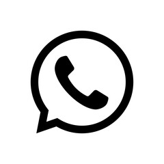phone icon, Telephone call sign, Chat bubble phone isolated on transparent background, call PNG