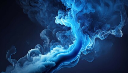 Fototapeta premium blue unhealthy smoke
