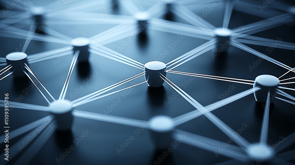 Aufkleber abstract network connections depicted through nodes and lines, symbolizing data transfer and connect