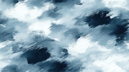 Modern seamless pattern featuring artistic gray tie dye smoky monochrome elements icy textures and winter brush strokes for contemporary design use