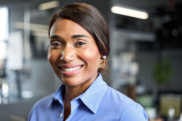 Confident smiling young professional business woman ceo corporate leader, female African American...