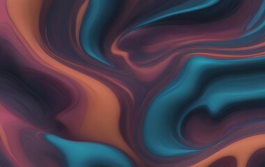 Obraz premium Abstract swirling pattern with teal, orange, and maroon hues.