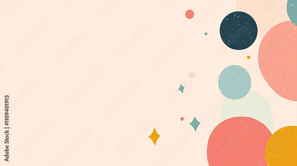Fototapete Minimalist Christmas card design, featuring a simple layout with soft festive colors, subtle sparkles, and a cheerful holiday message in elegant typography.