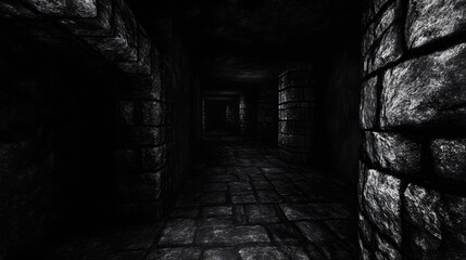 Exploring the Depths of a Dark, Suffocating Underground Passage: A Portrait of Isolation and Confinement