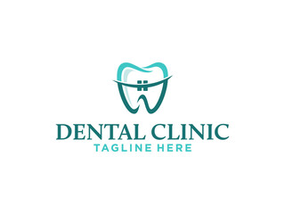 A sleek and professional logo design featuring a stylized tooth, ideal for orthodontic clinics or dental care businesses. The design conveys trust, expertise, and a focus on oral health, making it per