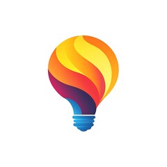 Obraz premium Sleek vector idea logo template for creativity image