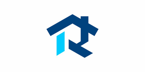 logo initial R icon vector image