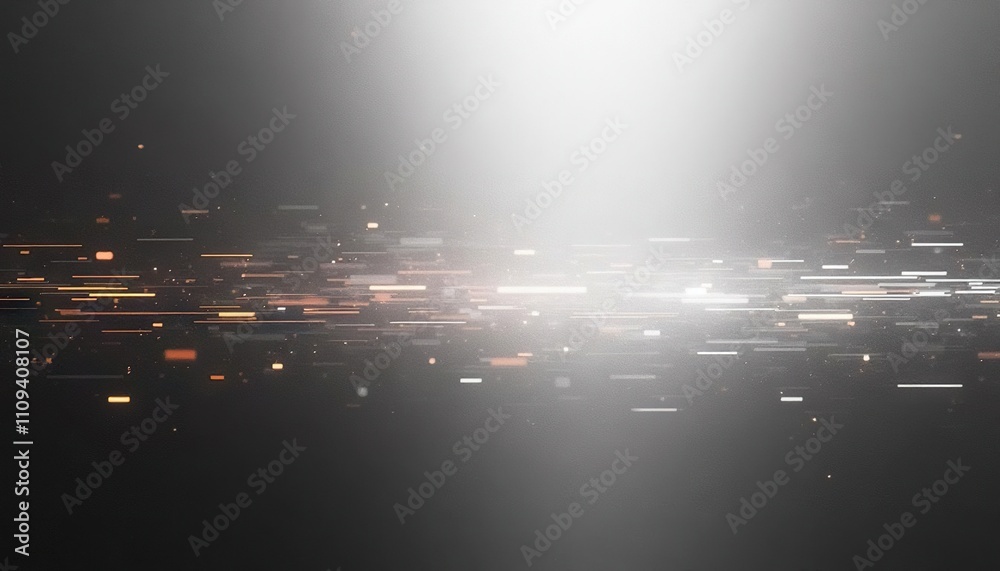 Poster abstract neon light waves and particles glowing on a dark background