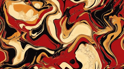 Obraz premium Elegant seamless pattern of vibrant abstract Ebru technique showcasing stunning marble liquid textures with luxurious contemporary art appeal