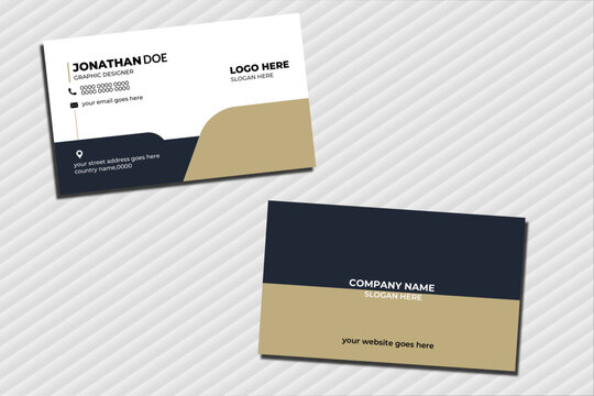 Simple and modern business card layout featuring futuristic shapes. Designed with a luxury dark gradient background, offering a premium and elegant appeal. Perfect for corporate/ personal branding.
