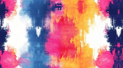 Seamless abstract hand painted shibori textile pattern vibrant colors and unique designs for fabric and interior decor