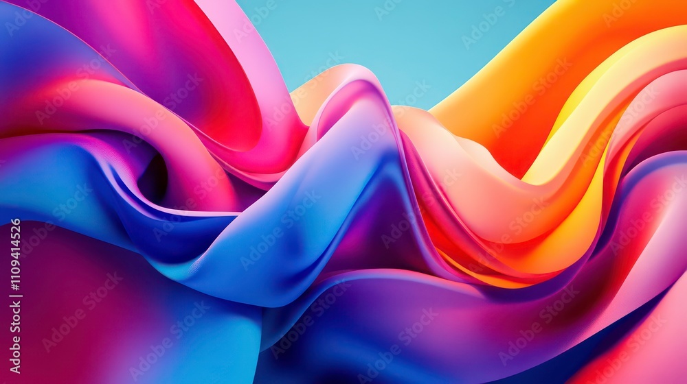 Aufkleber A vibrant swirl of neon colors in an abstract motion, blending together in dynamic forms.