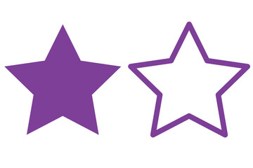 Obraz premium Star simple icons set designed in filled, outline, line and stroke style