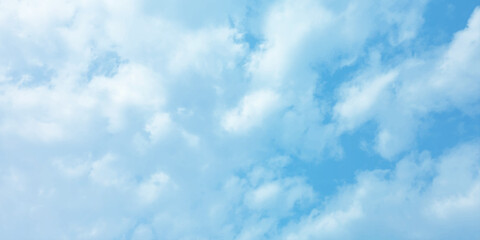 Obraz premium sunny sky blue light watercolor background. Aquarelle painting brush effect card paper textured canvas cloudy smoke space for text, entertaining card, template. aquamarine color graphics illustratio