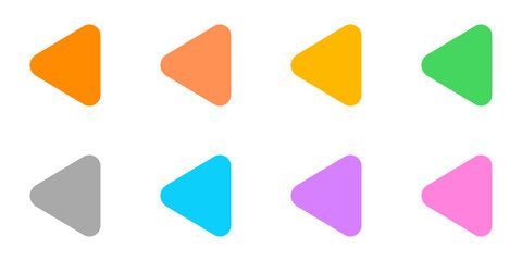 Editable vector left triangle arrow icon. Black, transparent white background. Part of a big icon set family. Perfect for web and app interfaces, presentations, infographics, etc