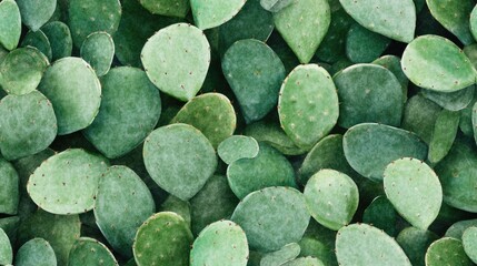 Cute watercolor cactus seamless pattern perfect for textile design and home decor