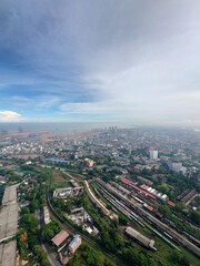 Naklejka premium Aerial View of Colombo Cityscape 