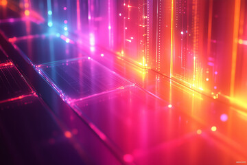 Visually striking glassmorphism interface design showcasing vibrant colors and futuristic elements