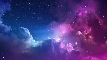 Fototapeta premium Night sky with stars and galaxy in outer