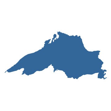 Vector outline shape of Lake Superior