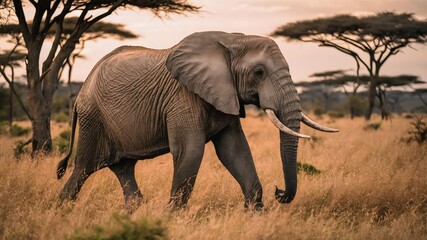 Fototapeta premium Image of African Elephant, African elephant image 