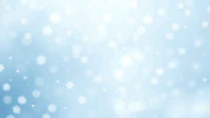 Obraz premium Abstract Winter Background with Soft Blue Gradient and Scattered Snowflakes