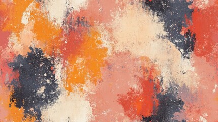 Naklejka premium Seamless pattern of creative abstract hand painted texture close up of acrylic brush strokes on canvas modern wallpaper design