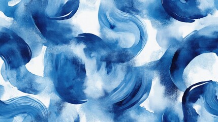 Seamless abstract blue watercolor pattern with clean cement texture ideal for surface design banners and backgrounds