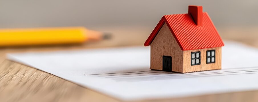 property loan concept. A close-up of a mortgage pre-approval letter indicating risk levels based on property asset evaluation