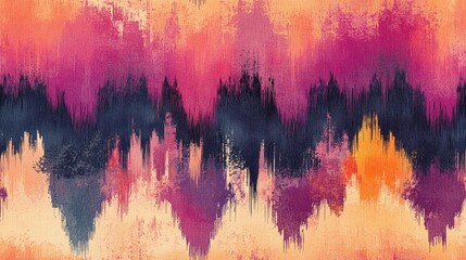 Dreamy seamless pattern featuring hand painted native design in translucent watercolor splashes perfect for textile and background applications