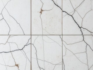 Obraz premium Marble tile with multiple scratches, cracks, and stains creating a distressed and weathered look, texture