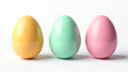 Modern Fresh Easter Eggs Flat Design with Shadow