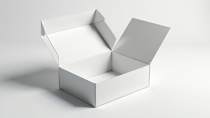 Open Box Packaging Mockup - Modern Design, White Background, High-Quality, Realistic