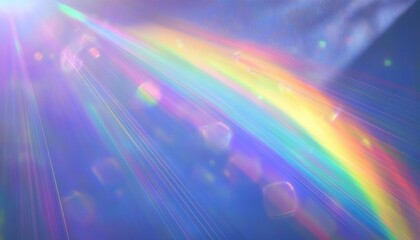 Ethereal Radiance. Abstract Rainbow Light Spectrum with Sunburst Glow for Inspiring Digital Art, Mindful Wellness Themes, Meditation Ambiance, and Vibrant Interior Wall Decor Concepts