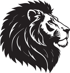  lion head silhouette vector image