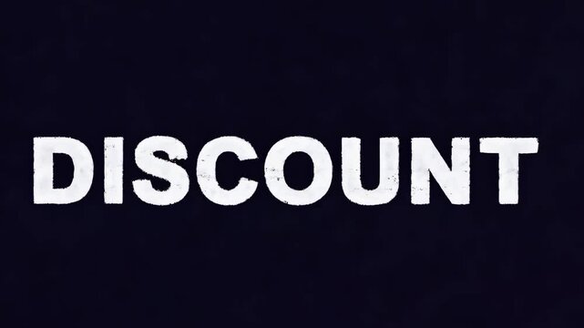 The word "discount" is written in white on a black background. The word "discount" is written in a bold font