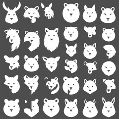 Logo collection Animal logo set Icon design