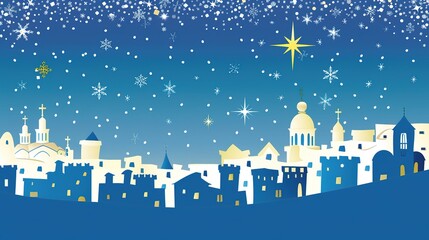 Celestial enchantment Bethlehem skyline