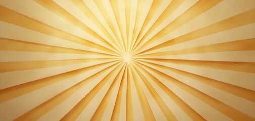 Fototapeta premium Golden Sunburst Abstract Radiating Pattern in Warm Beige and Gold Tones, Symmetrical Design for Luxurious Backgrounds and Designs