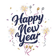 Obraz premium Happy New Year. Lettering text for Happy New Year