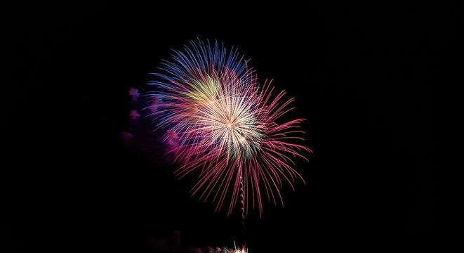 fireworks in the night sky