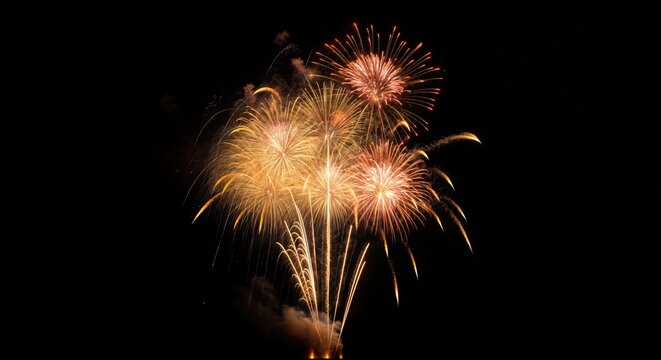fireworks in the night sky