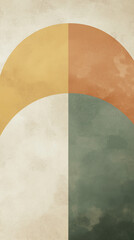 Curving shapes in neutral colors vertical